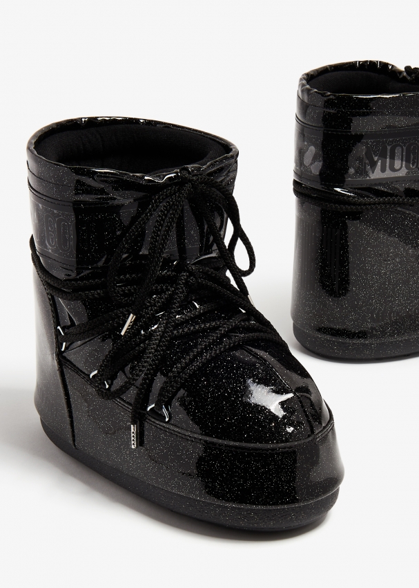 Moon Boot Icon Low glitter boots for Women - Black in KSA | Level