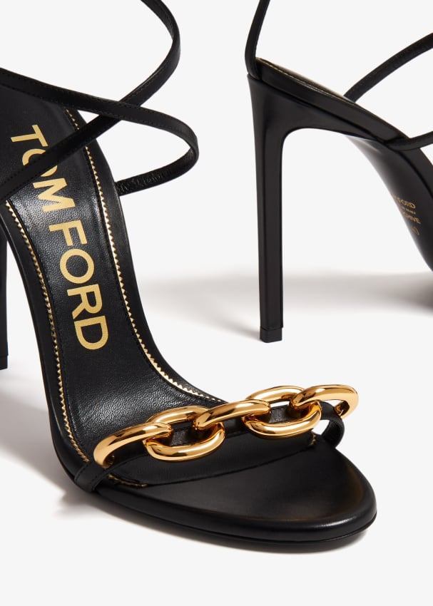 Tom ford gold chain heels hotsell
