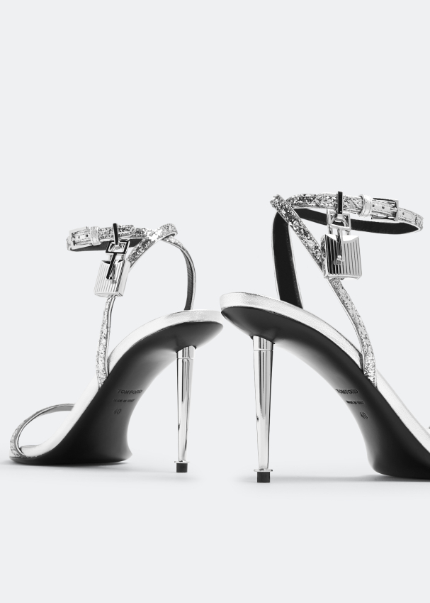 Tom Ford Padlock naked sandals for Women - Silver in UAE | Level Shoes