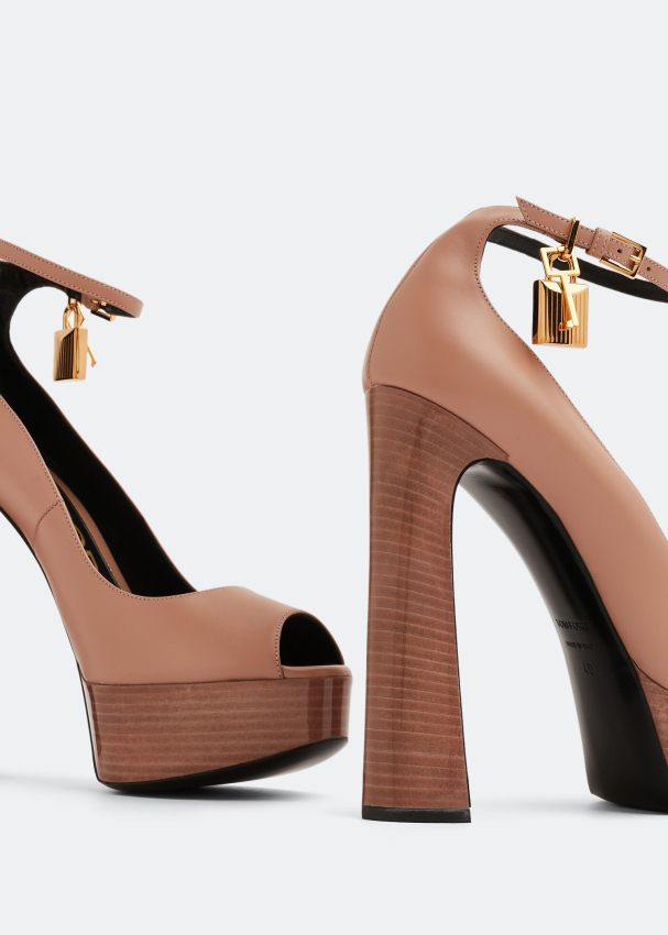Pair of women's beige peep-toe platform pumps, Peep-toe shoe Rhinestone  Court shoe High-heeled footwear, French fish head high heels, accessories,  france png | PNGEgg