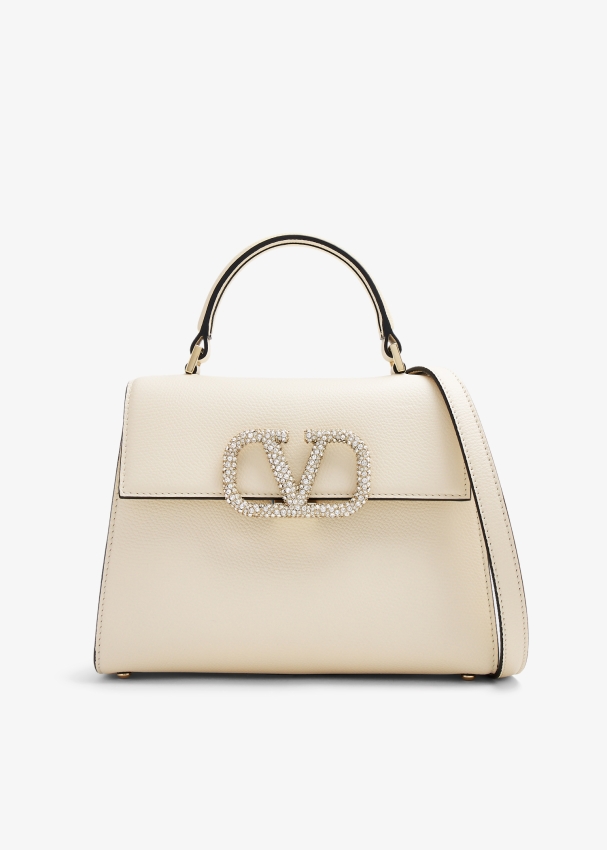 Valentino Garavani VSling small top handle bag for Women - White in KSA