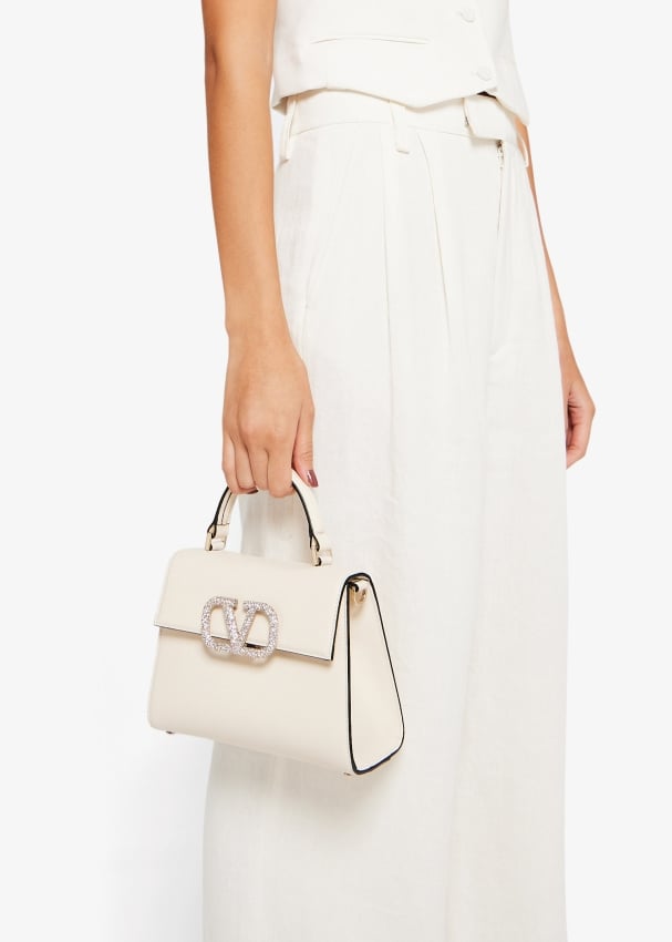 Valentino Garavani VSling small top handle bag for Women - White in KSA