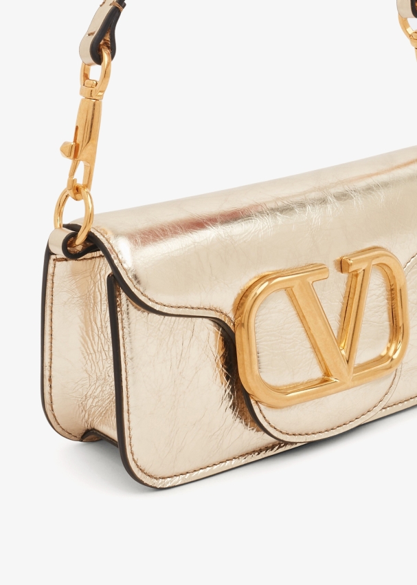 Valentino Uptown Small Leather Shoulder Bag in Tan — UFO No More