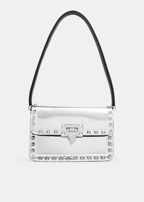 Valentino Garavani Rockstud23 small shoulder bag for Women - Silver in ...