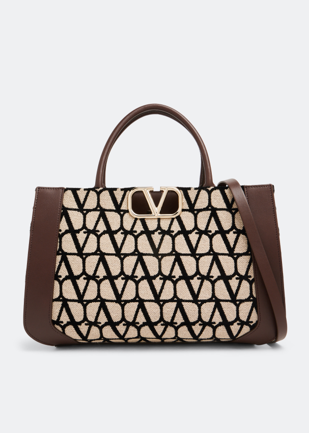 Valentino Garavani VLogo Signature medium tote bag for Women Beige in Oman Level Shoes