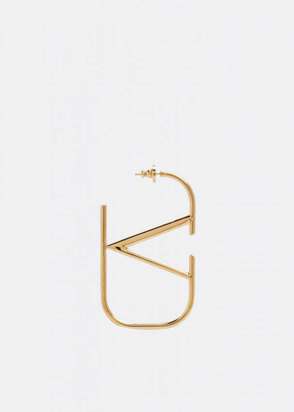 Vlogo Signature Metal Earrings for Woman in Gold