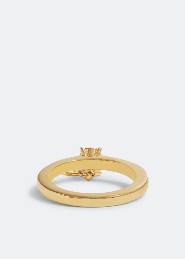 Valentino Garavani, V-logo Ring, Womens, Yellow Gold