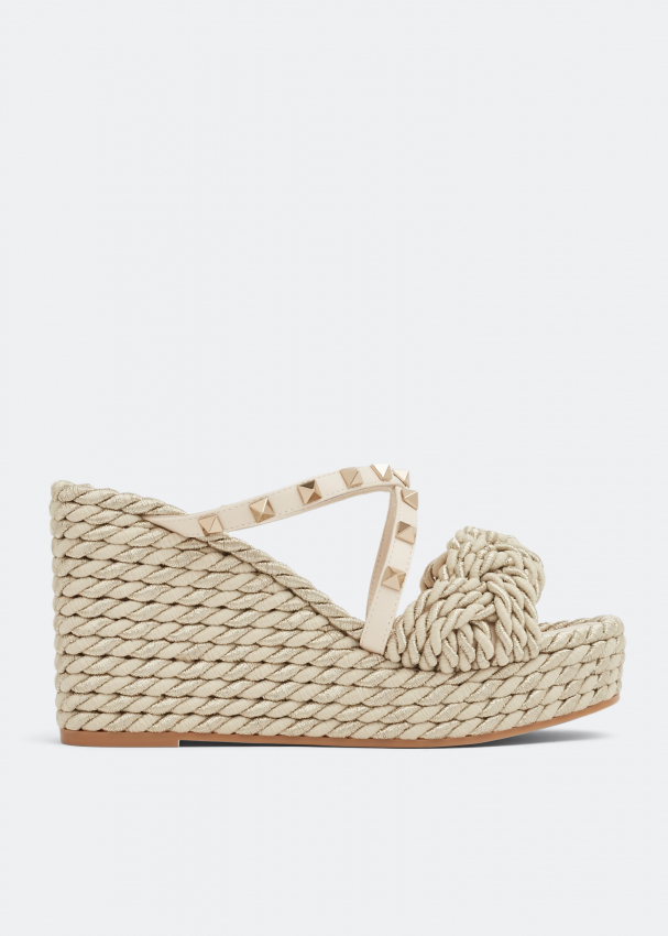Valentino Garavani Rockstud wedge sandals for Women White in UAE