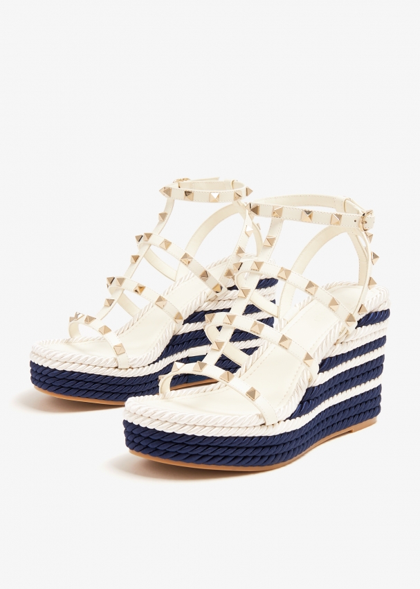 Valentino Garavani Rockstud Torchon sandals for Women White in UAE Level Shoes