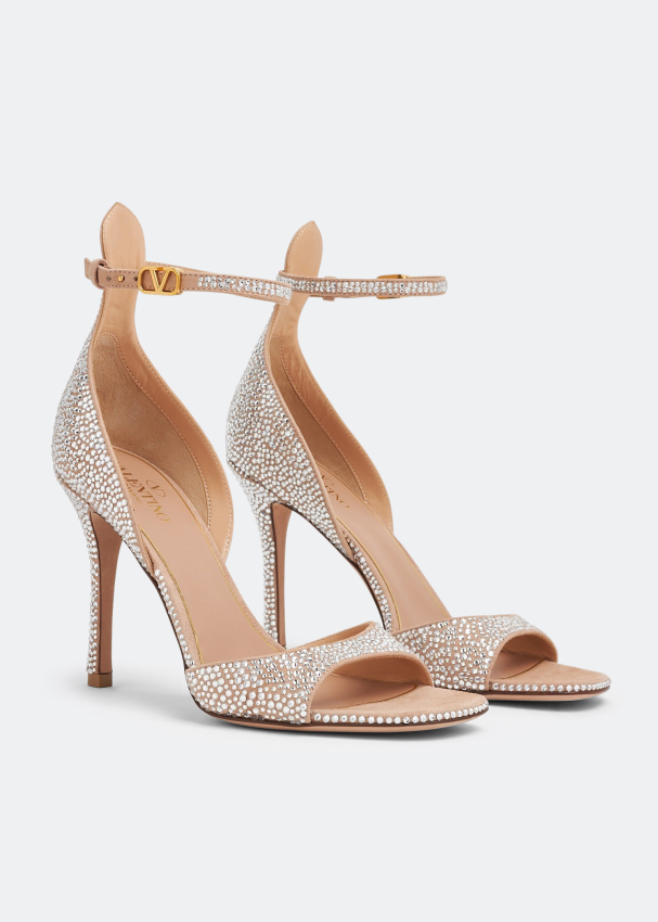 Valentino Garavani Tan Go sandals for Women Beige in UAE Level