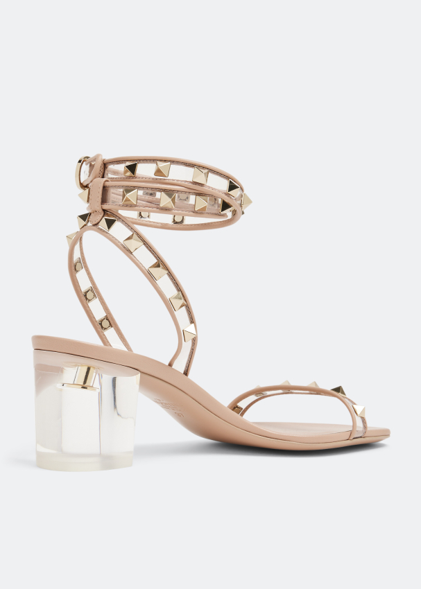 Valentino rockstud hotsell sandals block heel