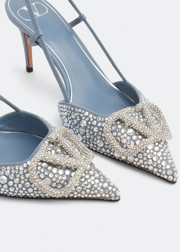 Valentino Garavani VLogo Signature pumps for - Blue Oman | Level Shoes