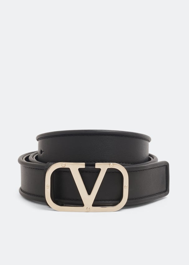Valentino Garavani VLogo Type belt for Women - Black in UAE | Level Shoes