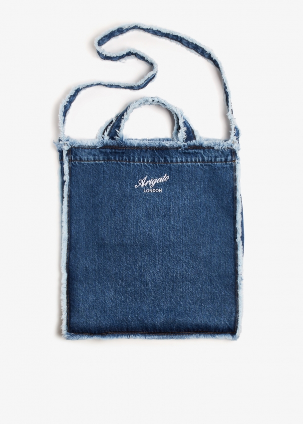Axel Arigato Dune frayed denim bag for Women Blue in Qatar Level Shoes