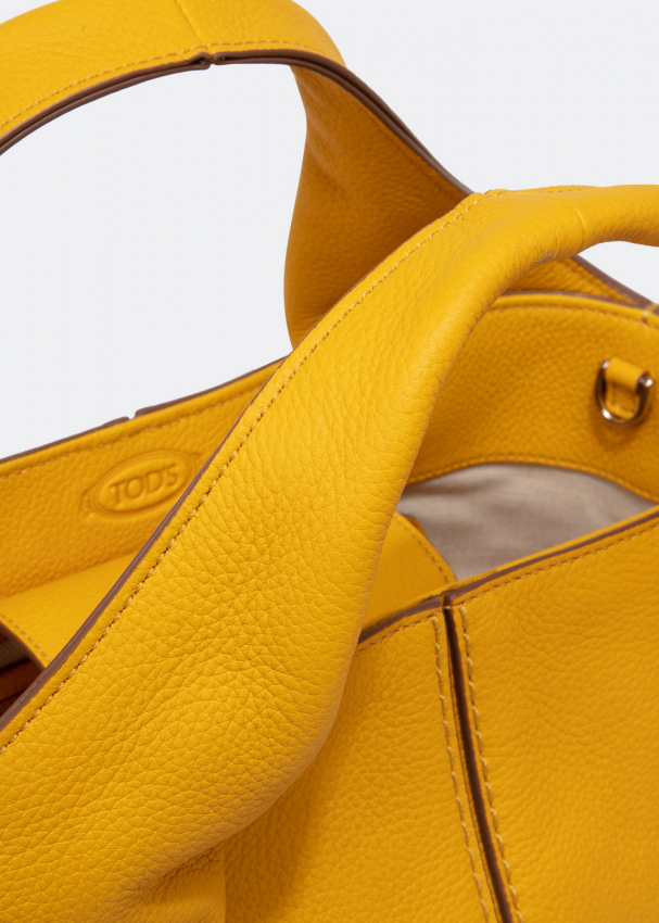 Tod s Shirt mini shopping tote bag for Women Yellow in UAE Level Shoes