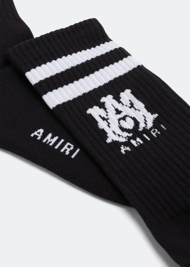 AMIRI Ribbed M.A. socks for Men Black in Bahrain Level Shoes