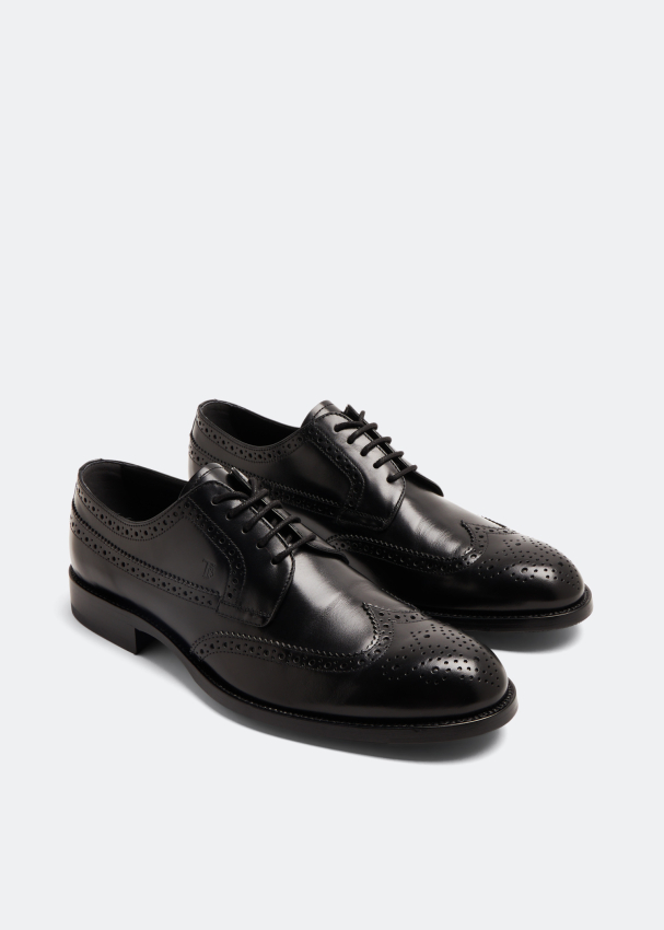 Mens black leather lace shop up shoes