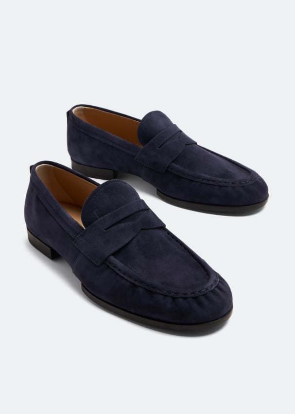 Blue mens suede shoes store