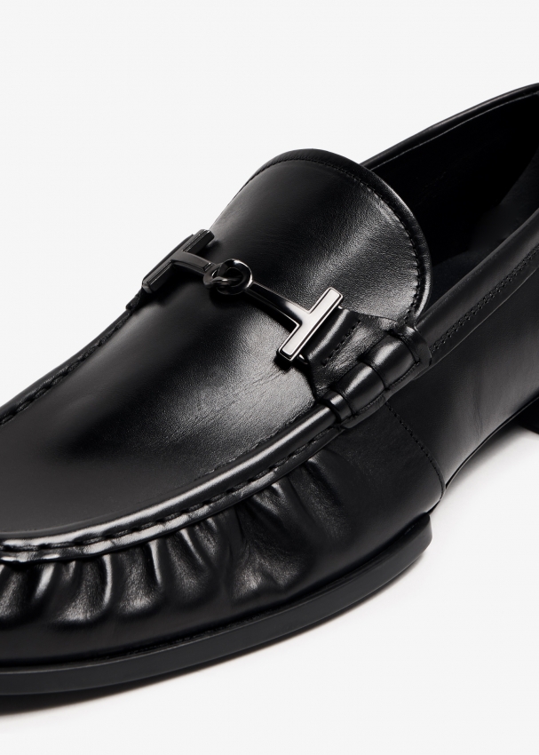 Loafer shoes leather top