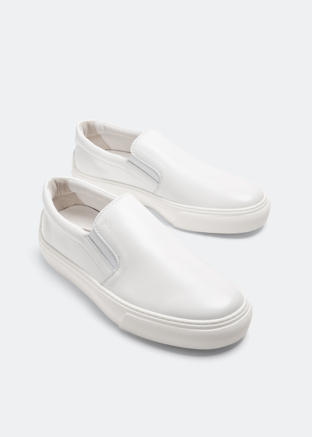 Mens white slip on dress discount shoes