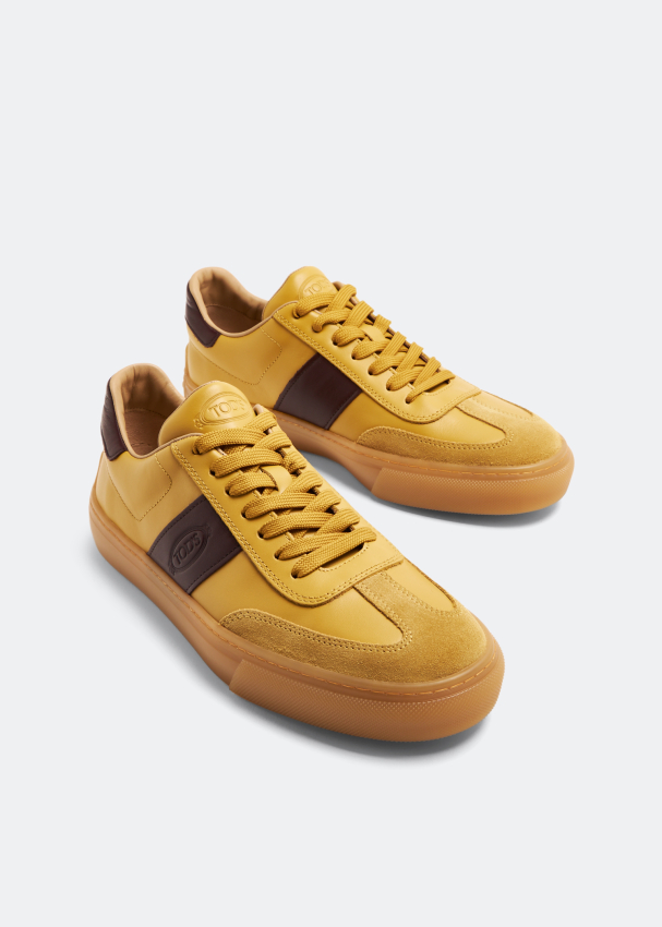 Tod s Low top leather sneakers for Men Yellow in UAE Level Shoes