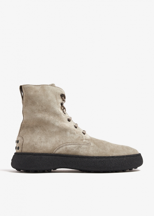 Tod s W. G. Heritage lace up ankle boots for Men Beige in Bahrain Level Shoes