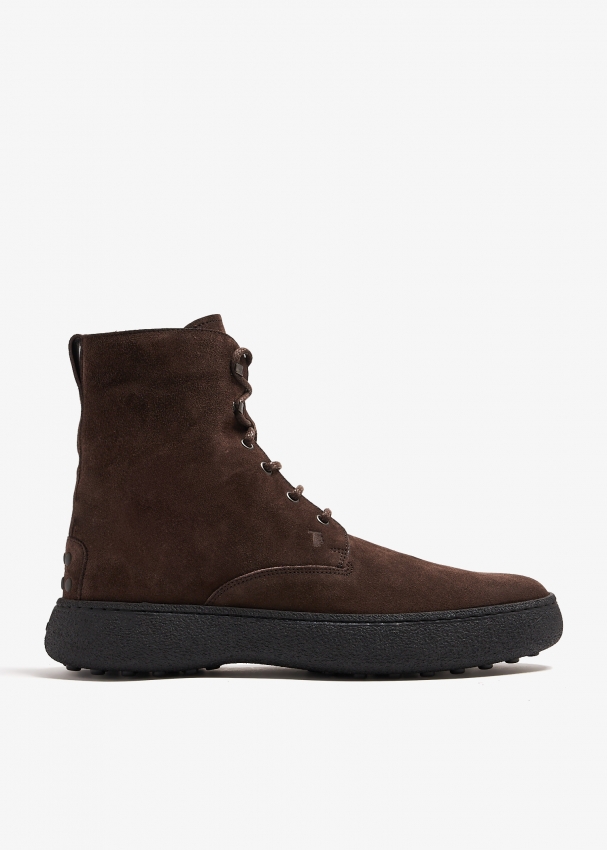 Tod s W. G. Heritage lace up ankle boots for Men Brown in Oman Level Shoes
