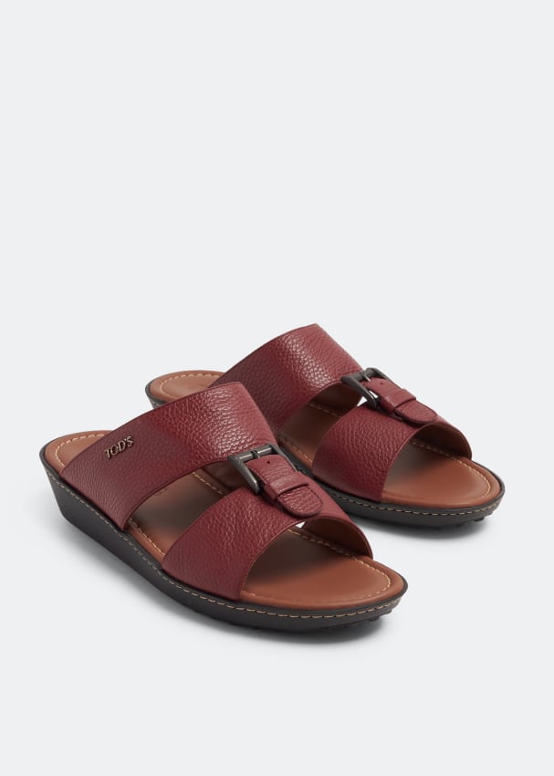 Tod s Buckle leather sandals for Men Red in UAE Level Shoes