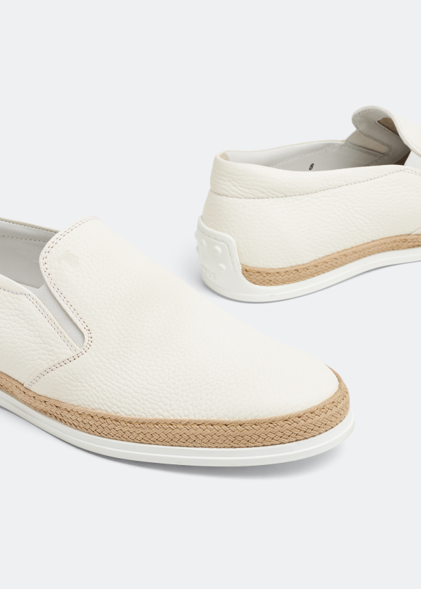 White leather slip on loafers new arrivals