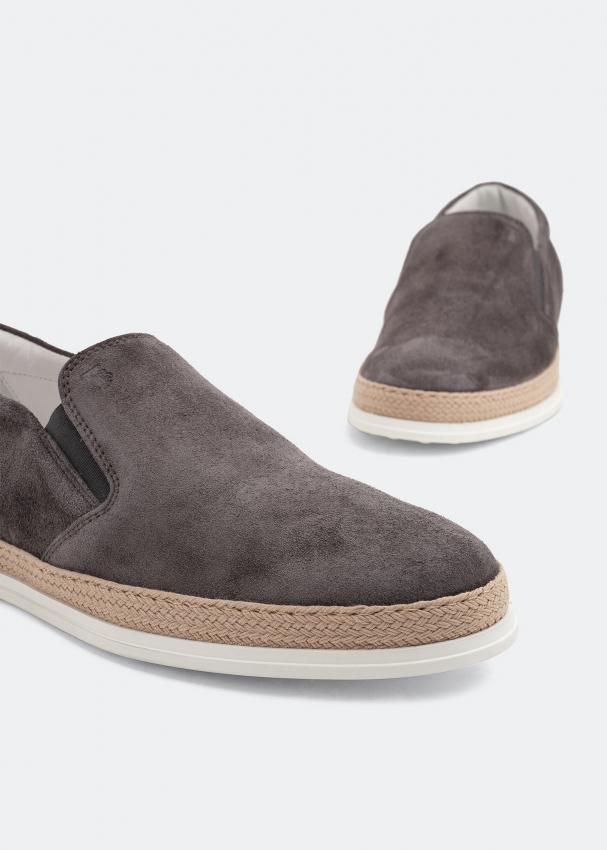 Tod s Suede slip on loafers for Men Grey in UAE Level Shoes