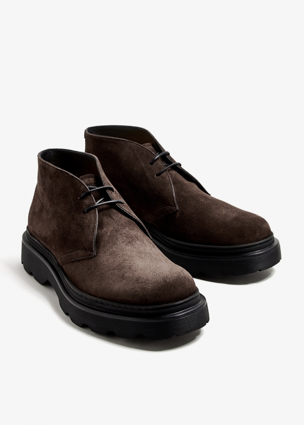 Suede lace boots top