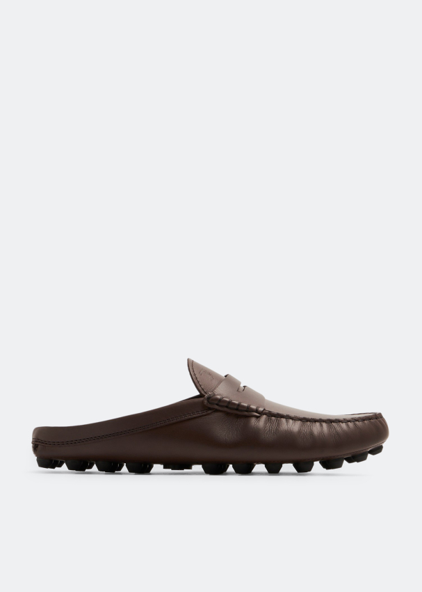 Tod s Gommino bubble leather mules for Men Brown in UAE Level