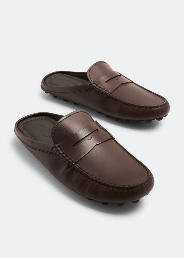 Tod s Gommino bubble leather mules for Men Brown in UAE Level Shoes