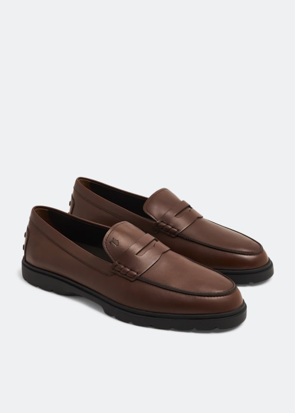 Tod s Penny leather loafers for Men Brown in UAE Level Shoes
