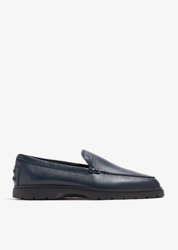 Tod s Leather slip on loafers for Men Navy in Oman Level Shoes