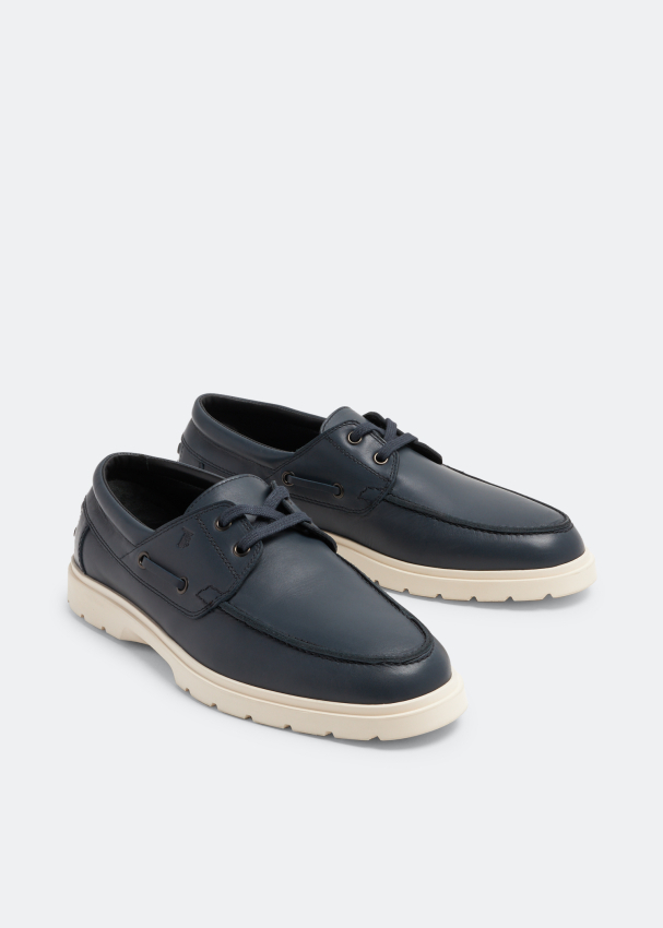 Tod s Leather boat shoes for Men Blue in UAE Level Shoes