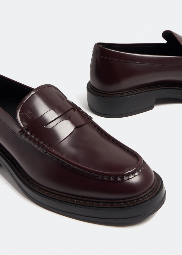 Burgundy discount penny loafers