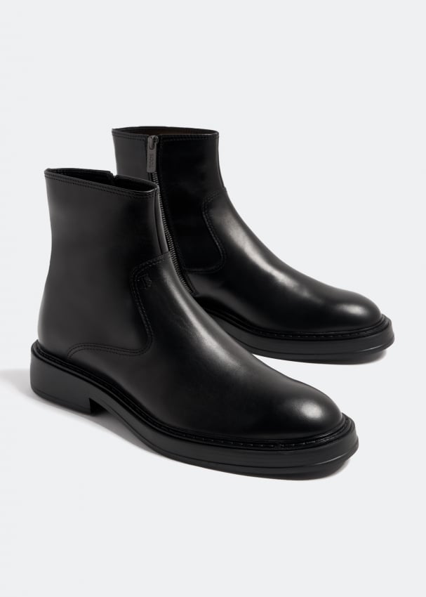 Mens zip discount up chelsea boots