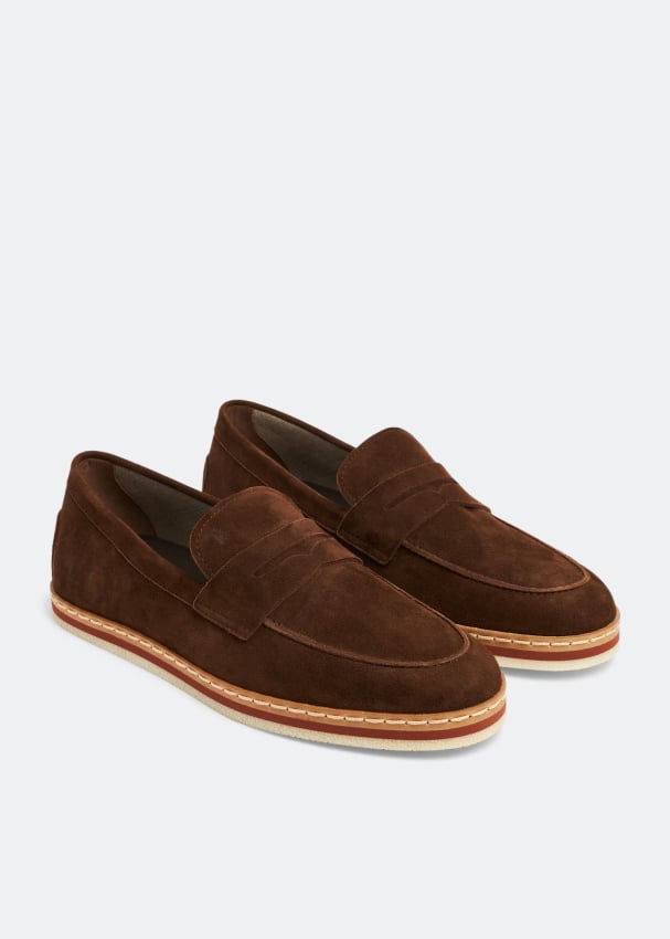 Tresmode Brad Green Men's Suede Leather Loafers