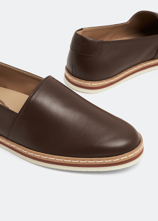 Mens leather discount slip ons