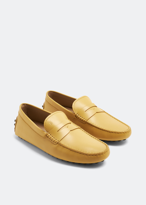Yellow driving moccasins top