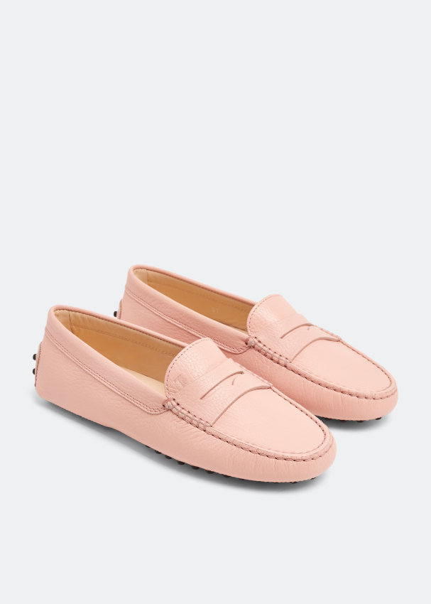 Pink top driving loafers