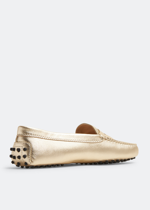 White and gold loafers with spikes new arrivals