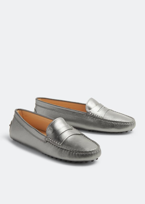 Tod's shop metallic loafers