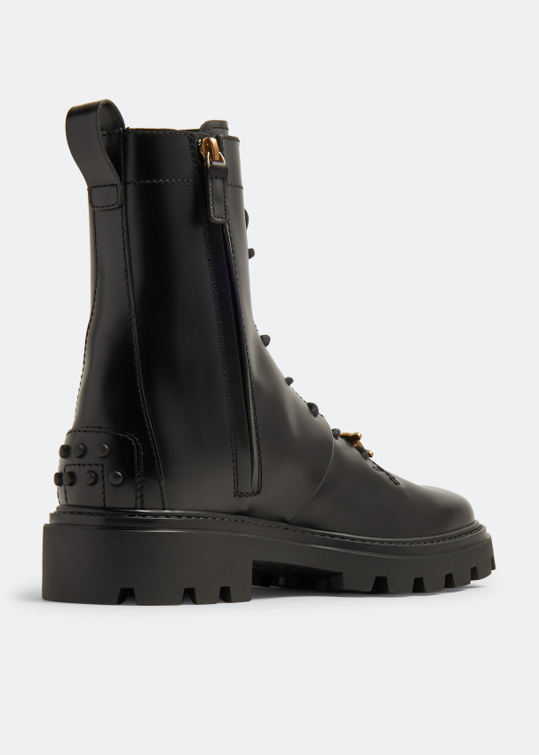 Bainx short combat boot with suede collar cheap