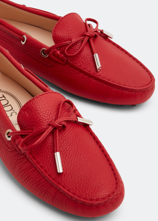 Red driving moccasins womens sale