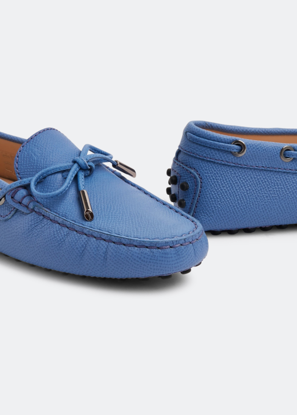 Blue leather driving shoes clearance