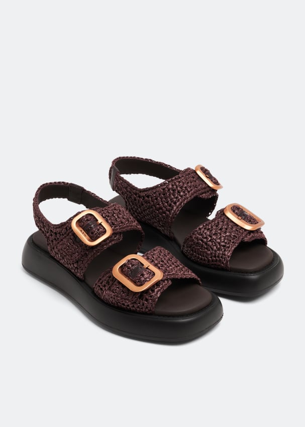 Tod's Kate leather sandals for Women - Black in KSA