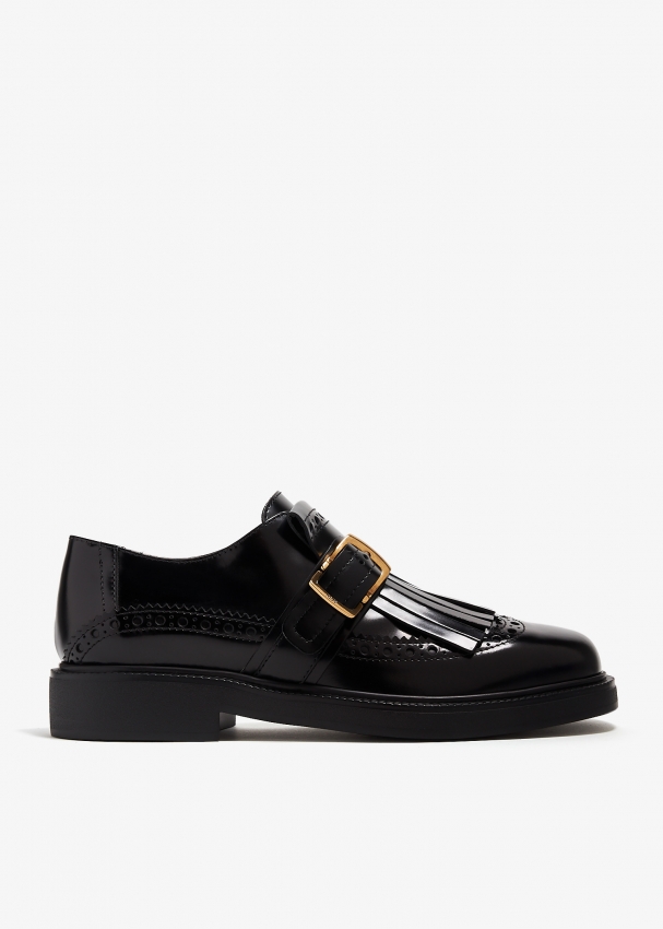Tod s Leather monk strap shoes for Women Black in UAE Level Shoes