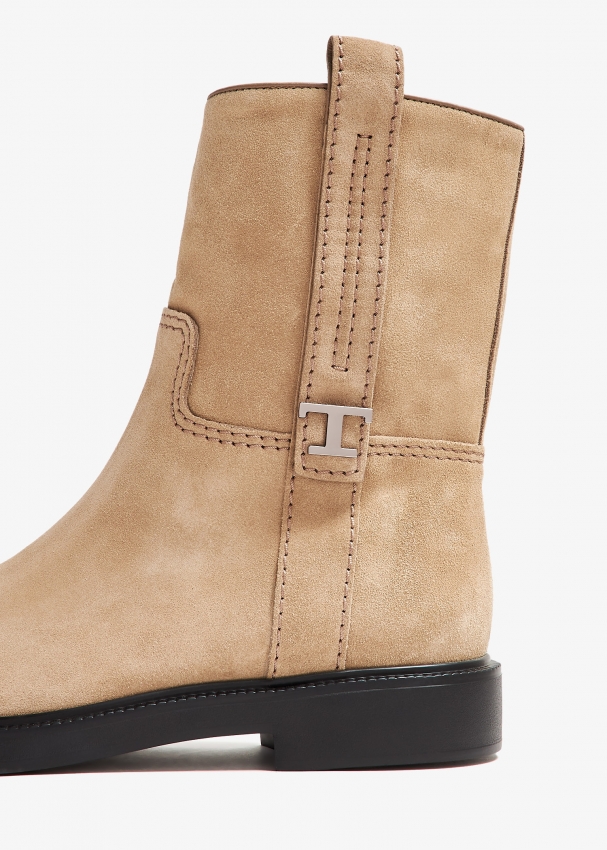 Tod s Suede ankle boots for Women Beige in UAE Level Shoes